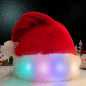 Plush Santa Hat - Light Up, Funny Christmas Hats for Kids & Adults