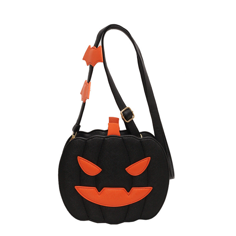 2024 Halloween Bags Funny Pumpkin Shoulder Crossbody Bag With Bat