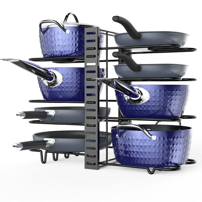 Pot And Pan Organizer, Adjustable Kitchen Organization And Storage For Pots And Pans.