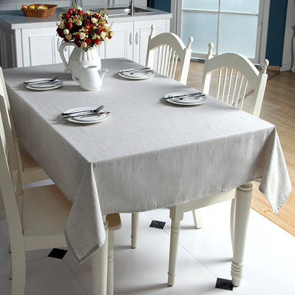 Plain Cotton Linen Tablecloth