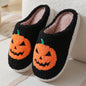 Halloween pumpkin warm winter slippers for men and women couples