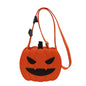 2024 Halloween Bags Funny Pumpkin Shoulder Crossbody Bag With Bat