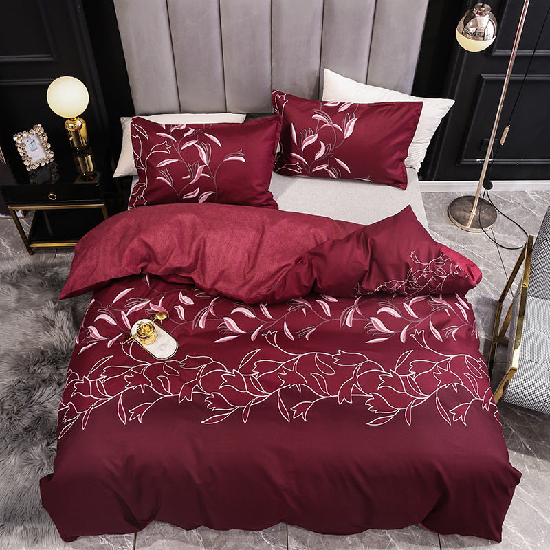 Three piece bedding set, plain duvet cover and 2 pillowcases