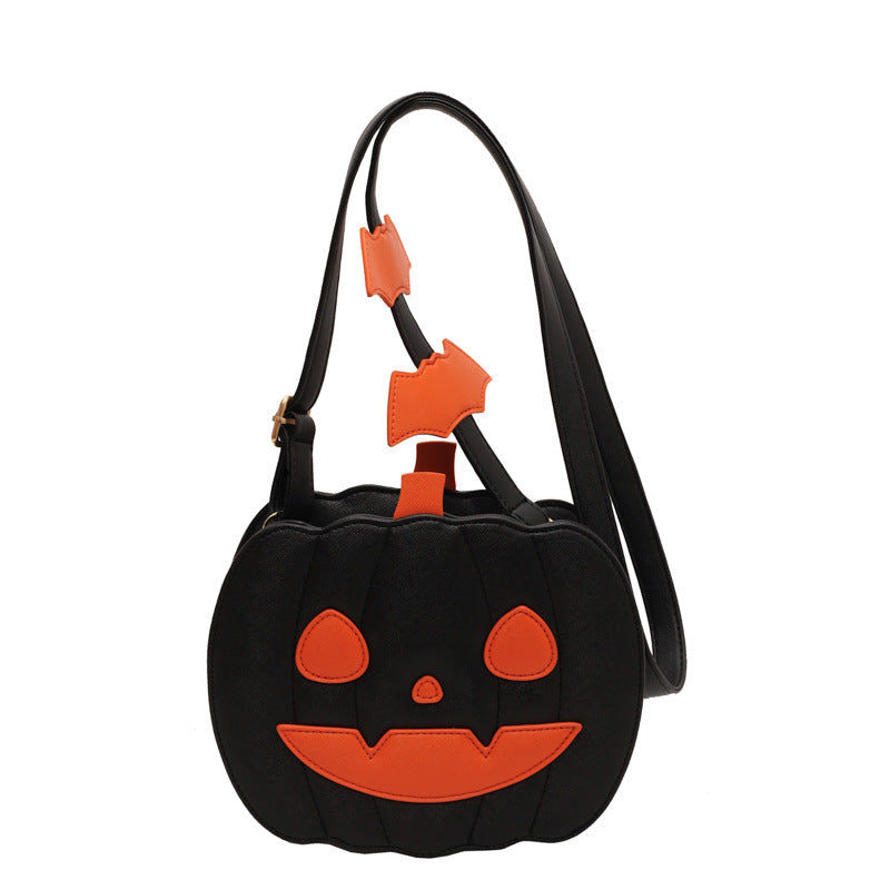 2024 Halloween Bags Funny Pumpkin Shoulder Crossbody Bag With Bat