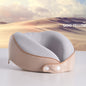 Neck Pillow for Traveling, Upgraded Travel Neck Pillow for Airplane 100% Pure Memory Foam Travel Pillow for Flight Headrest Sleep, Portable Plane Accessories