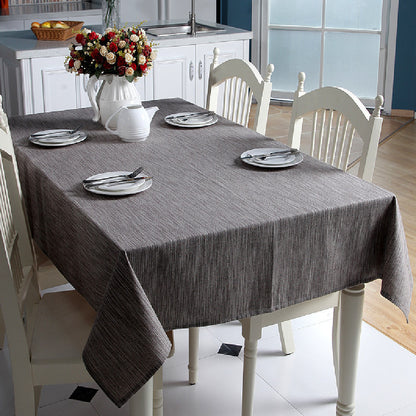 Plain Cotton Linen Tablecloth