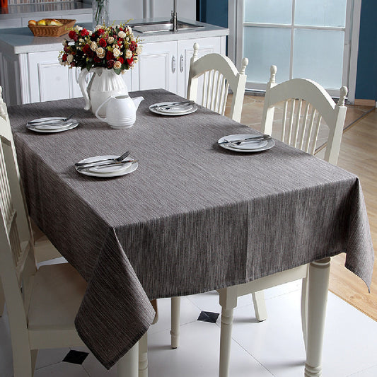 Plain Cotton Linen Tablecloth