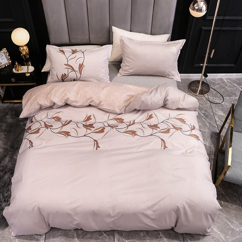 Three piece bedding set, plain duvet cover and 2 pillowcases